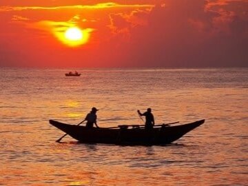 sunset fishing