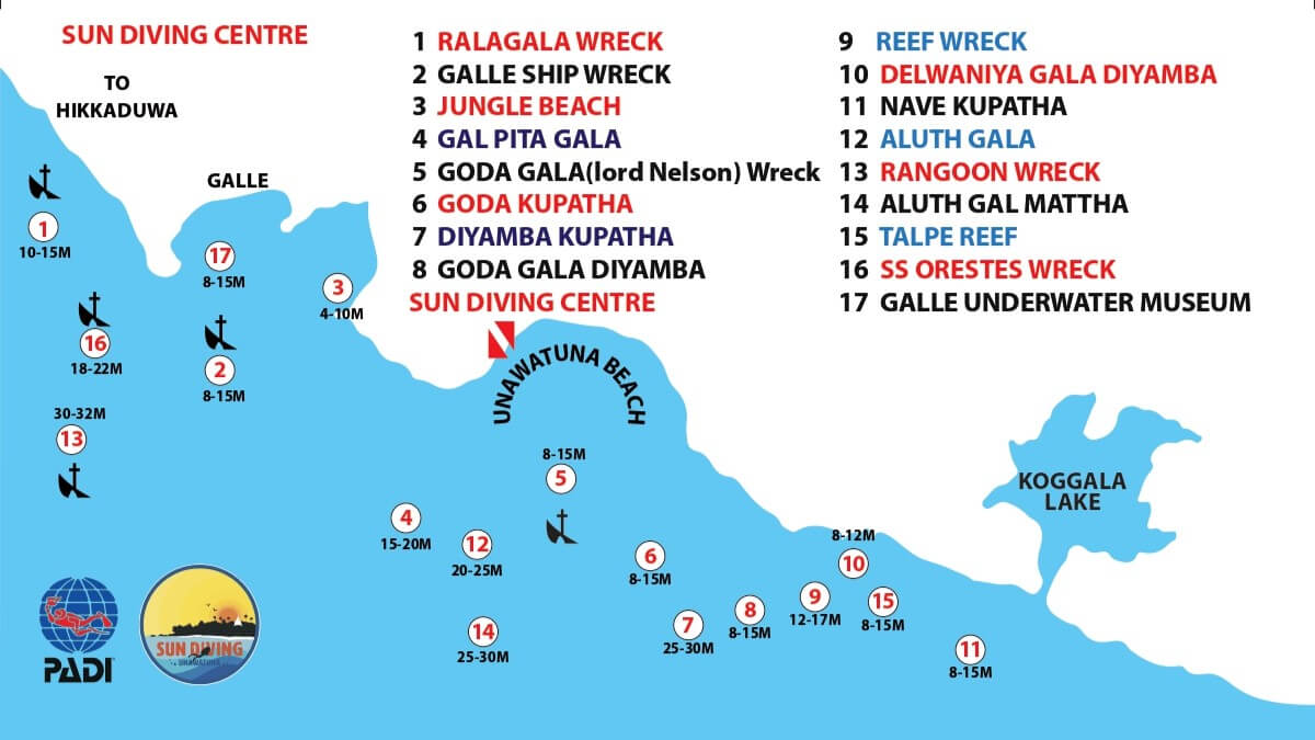 dive sites sri lanka